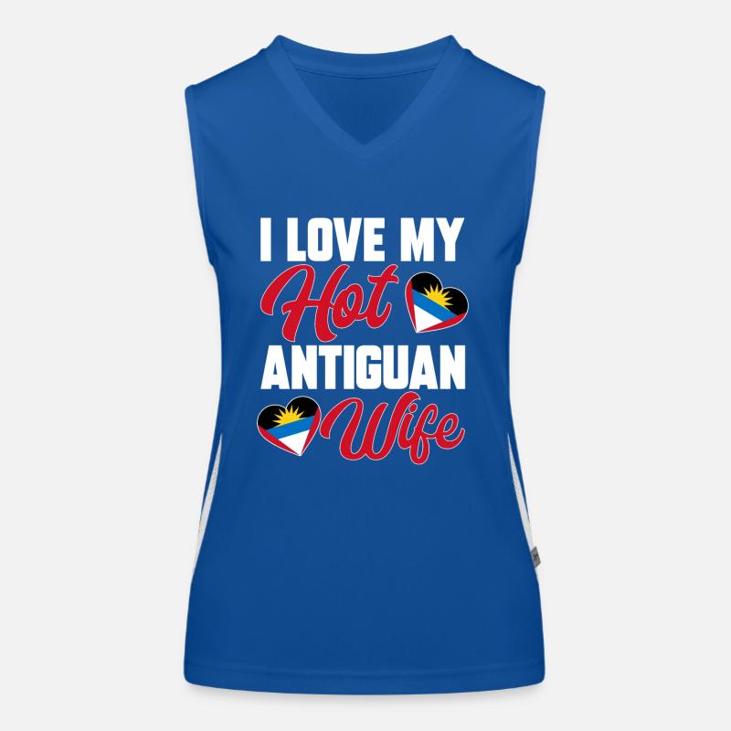 Drapeau d’Antigua-et-Barbuda Débardeur respirant contrasté Femme
