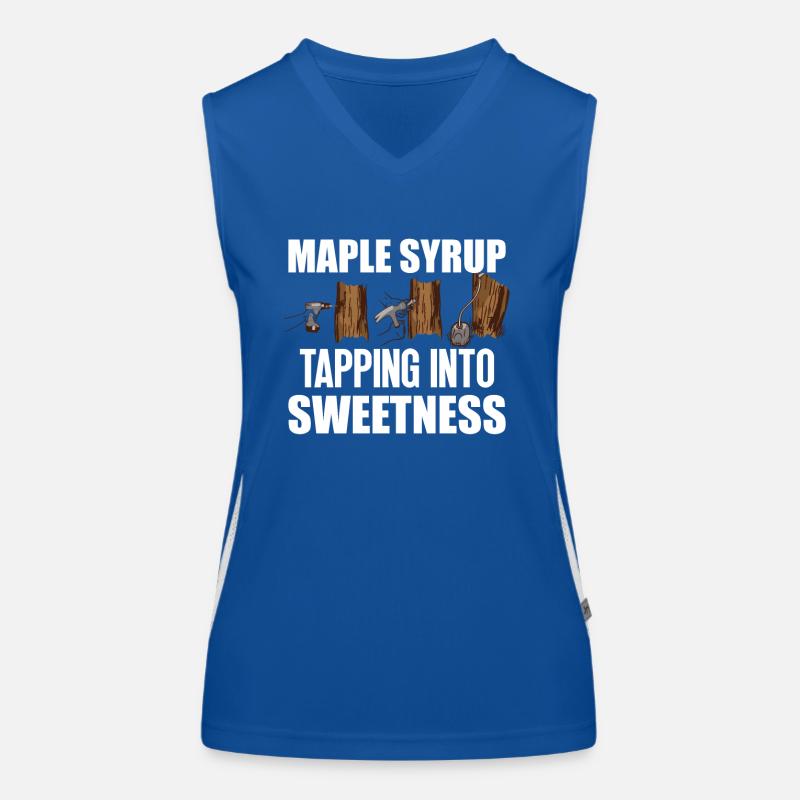 Tradition et cônes de Maple Sirop Canada Débardeur respirant contrasté Femme