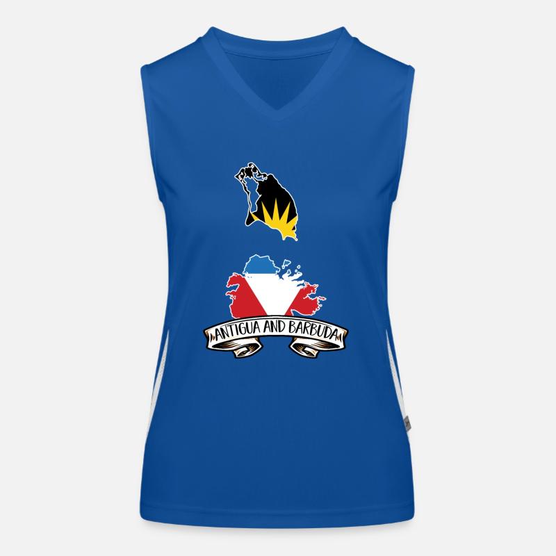 Drapeau d’Antigua-et-Barbuda Débardeur respirant contrasté Femme