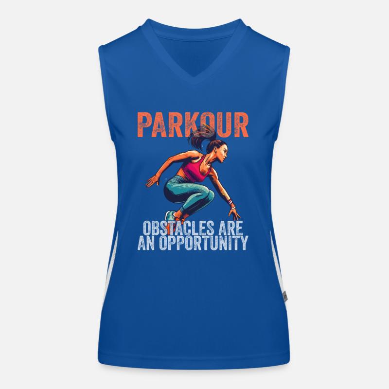 Les obstacles de parkour sont une opportunité Débardeur respirant contrasté Femme