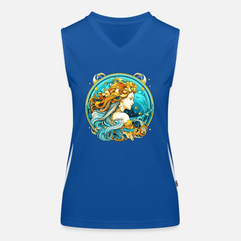 Astrologie du Verseau Zodiaque Design - Cool Aquarius Débardeur respirant contrasté Femme