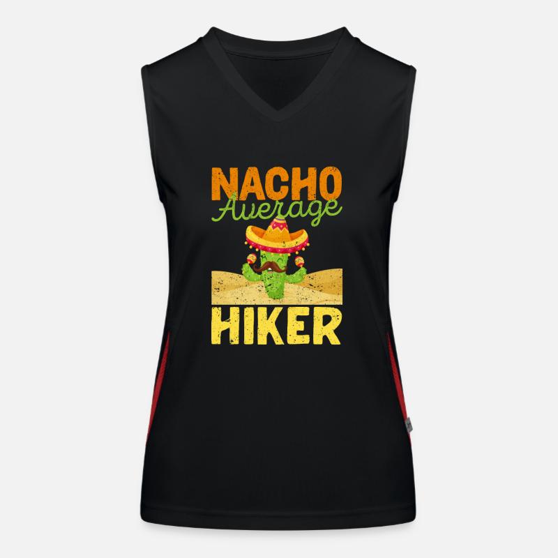 Nacho Average Hiker Funny Women's Functional Contrast Tank Top