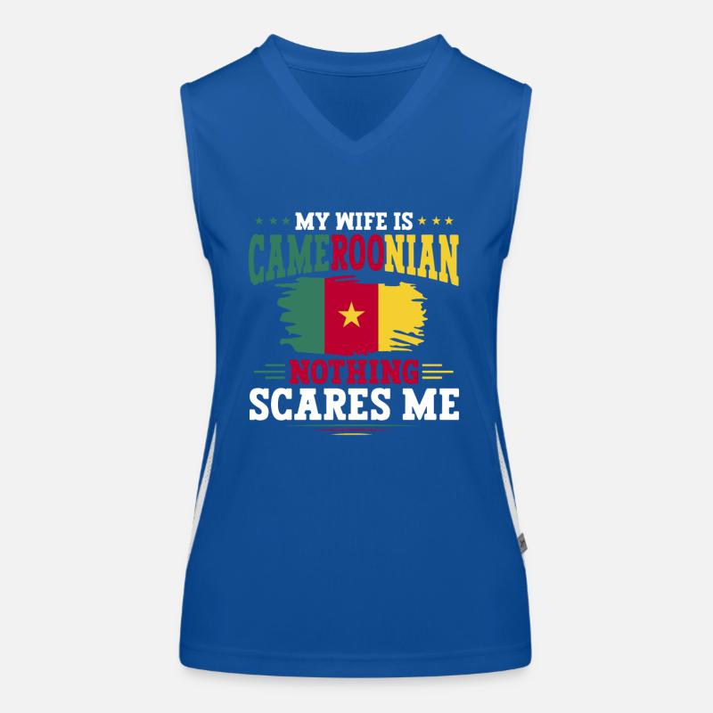 Drapeau du Cameroun Cameroun Débardeur respirant contrasté Femme