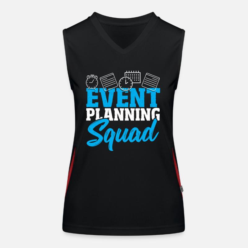 Event Planning Squad Event Planning Event Planner Women's Functional Contrast Tank Top