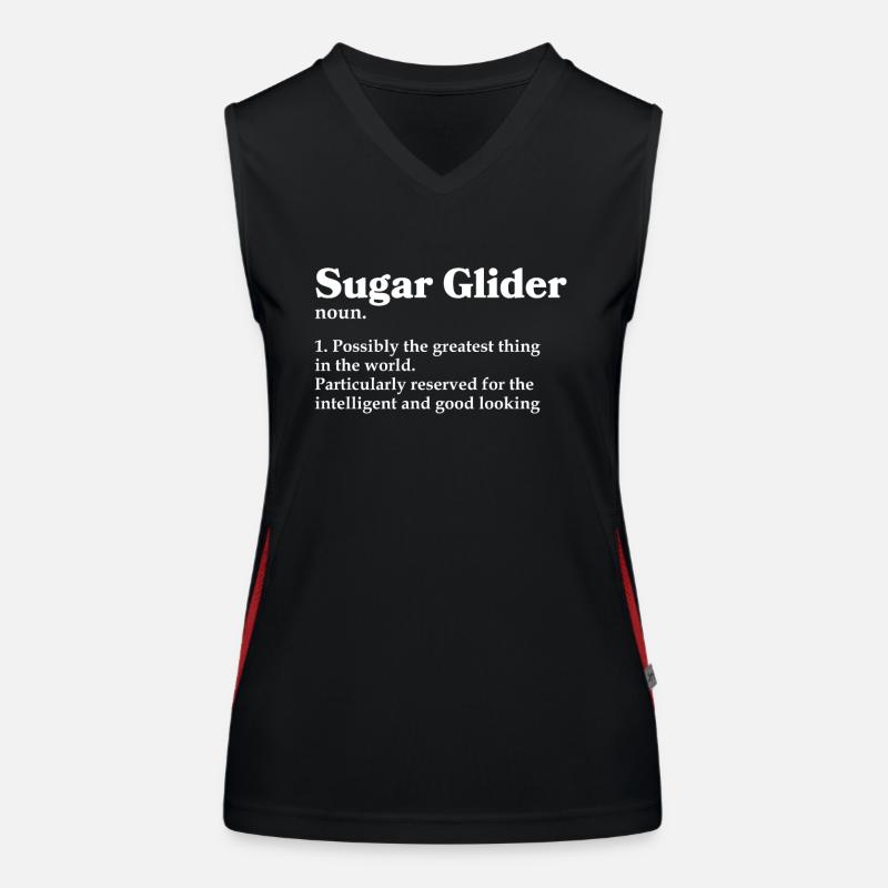 Sugar Glider Flughörnchen Funktionelles Kontrast-Tank Top für Frauen