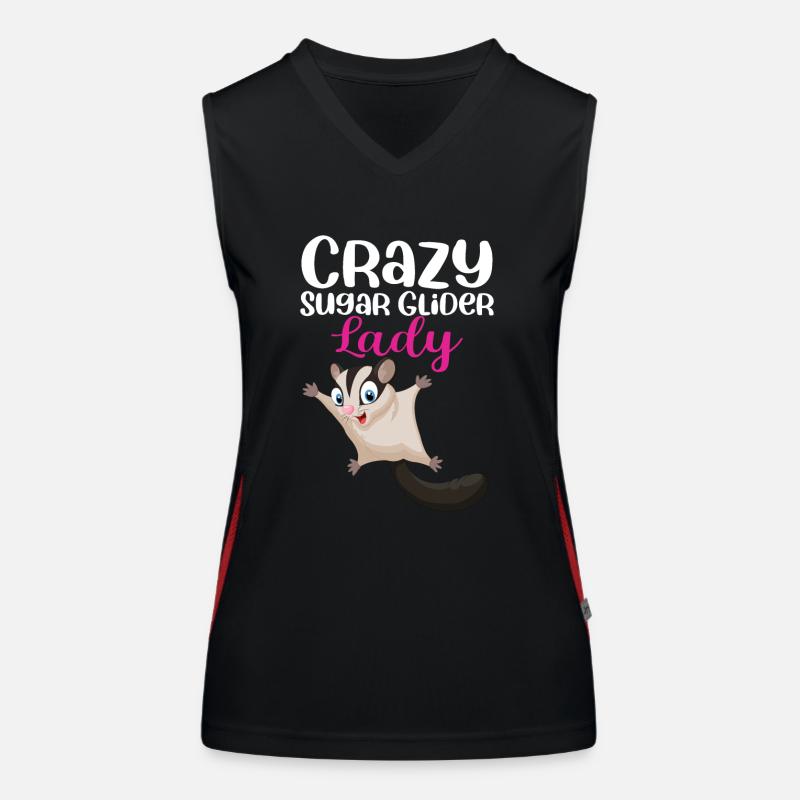 Sugar Glider Flughörnchen Funktionelles Kontrast-Tank Top für Frauen