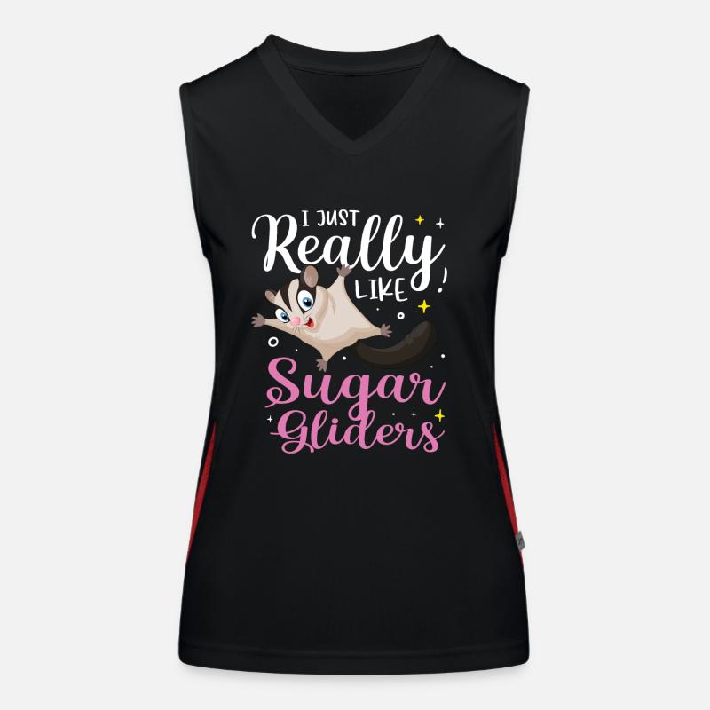 Sugar Glider Flughörnchen Funktionelles Kontrast-Tank Top für Frauen