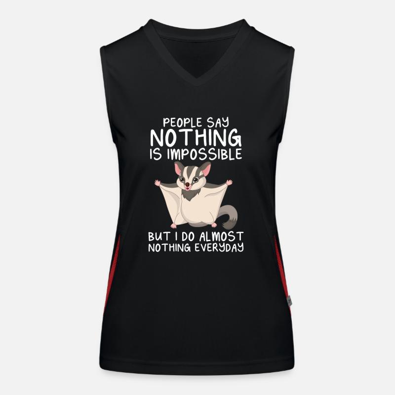 Sugar Glider Flughörnchen Funktionelles Kontrast-Tank Top für Frauen