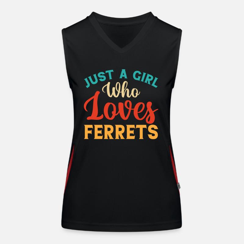 Frettchen Funktionelles Kontrast-Tank Top für Frauen