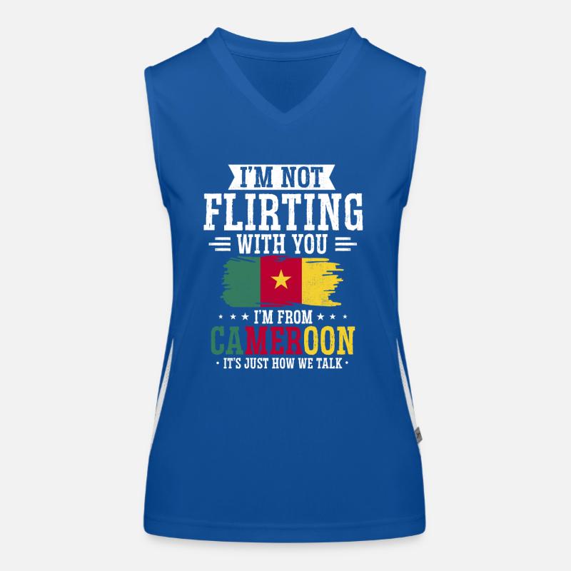 Drapeau du Cameroun Cameroun Débardeur respirant contrasté Femme