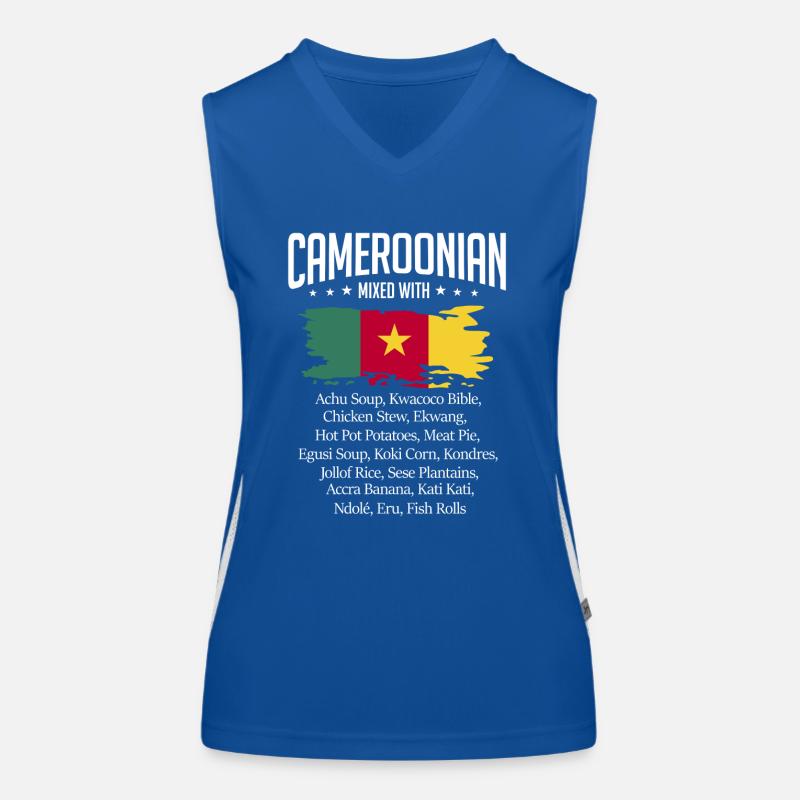 Drapeau du Cameroun Cameroun Débardeur respirant contrasté Femme