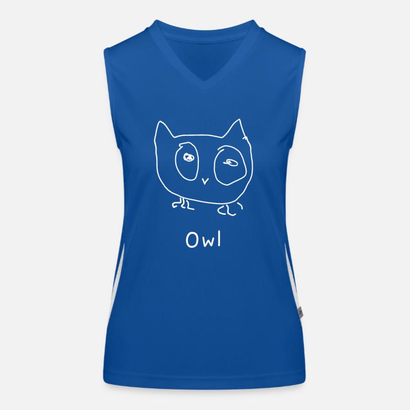Eule Funktionelles Kontrast-Tank Top für Frauen