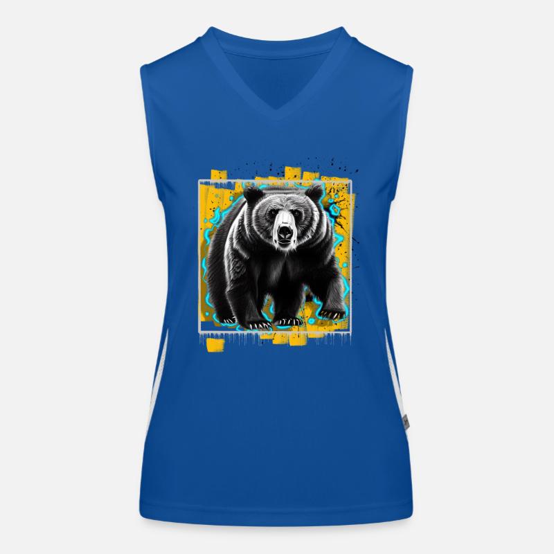 Bär Funktionelles Kontrast-Tank Top für Frauen