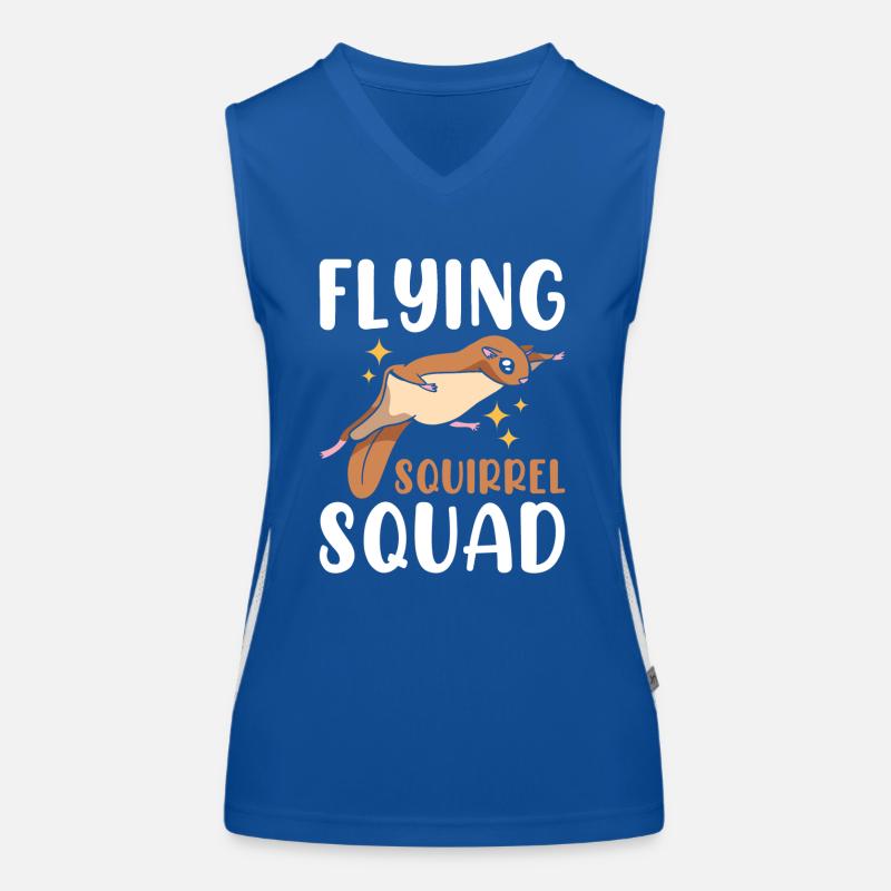 Fliegende Eichhörnchen-Truppe Funktionelles Kontrast-Tank Top für Frauen