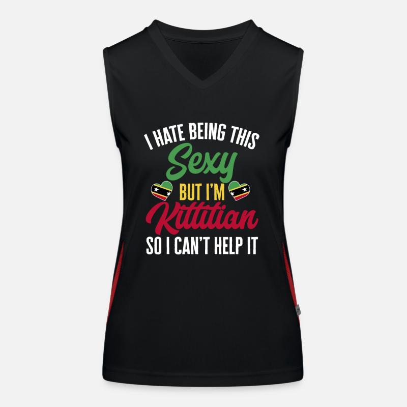 Flag of Saint Kitts and Nevis Women's Functional Contrast Tank Top