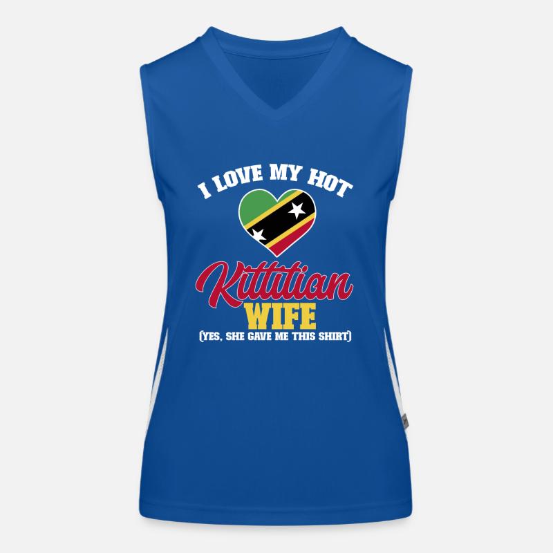 Drapeau de Saint-Kitts-et-Nevis Débardeur respirant contrasté Femme