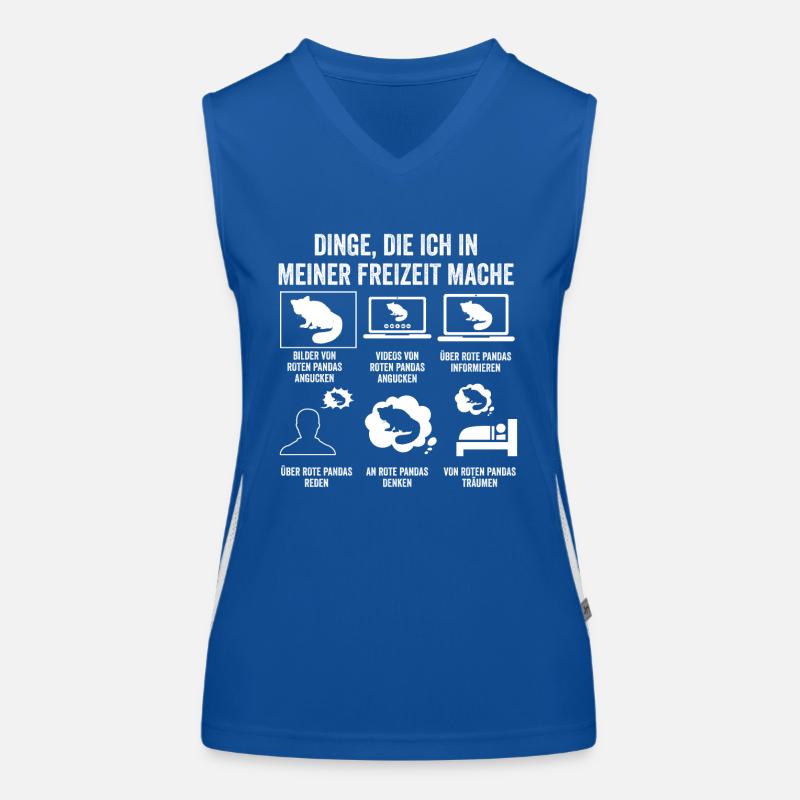 Roter Panda Funktionelles Kontrast-Tank Top für Frauen