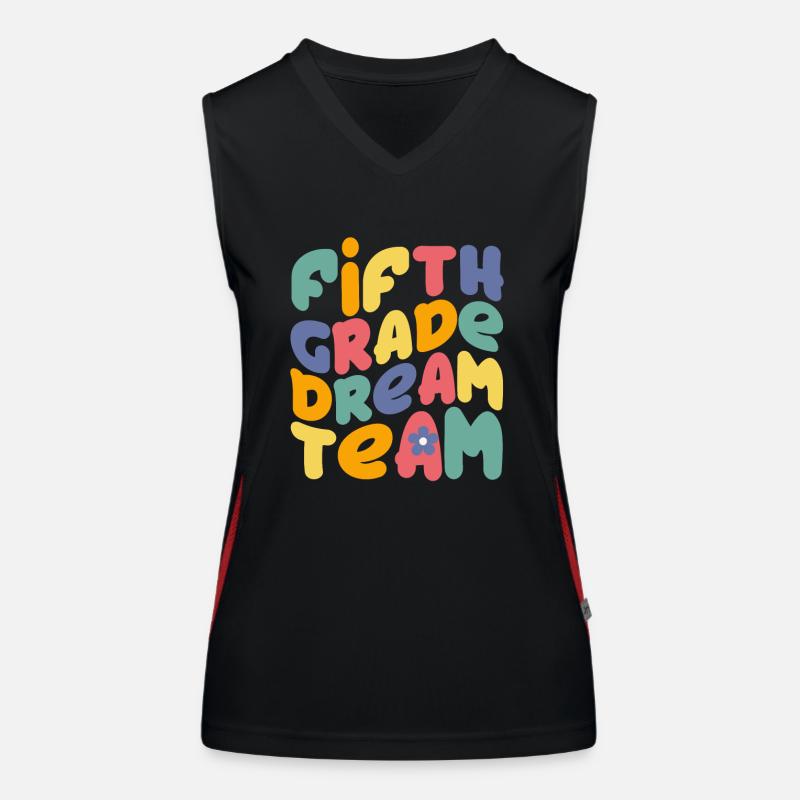 Fifth Grade Dream Team 5th Back to School Students Women's Functional Contrast Tank Top