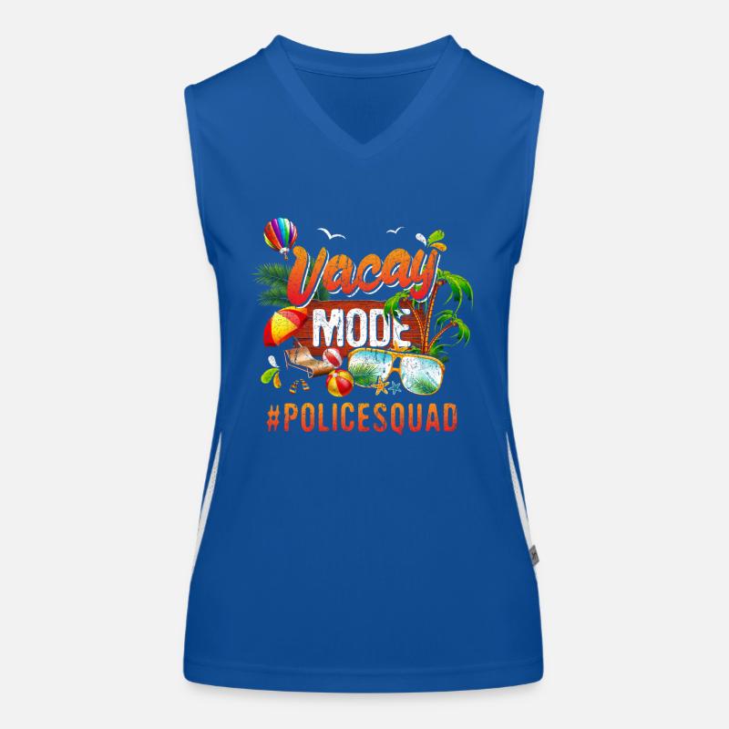 Polizei-Feriengruppe #Policesquad Funktionelles Kontrast-Tank Top für Frauen
