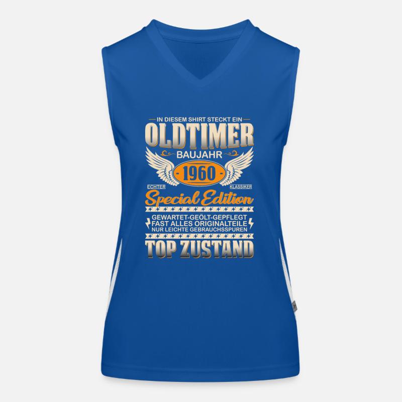 1960 Oldtimer Geschenk Funktionelles Kontrast-Tank Top für Frauen