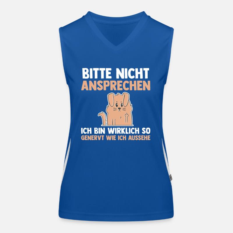 Hund Bitte Nicht Ansprechen Funktionelles Kontrast-Tank Top für Frauen