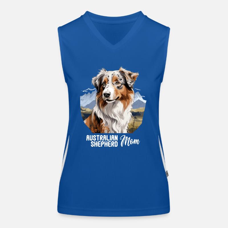 Dog Australian Shepherd Women's Functional Contrast Tank Top