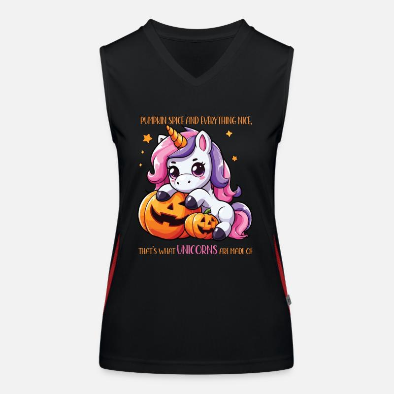 Licorne d’Halloween, comment sont faits de Débardeur respirant contrasté Femme
