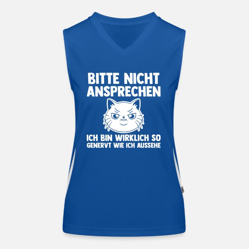 Katze Bitte Nicht Ansprechen Funktionelles Kontrast-Tank Top für Frauen
