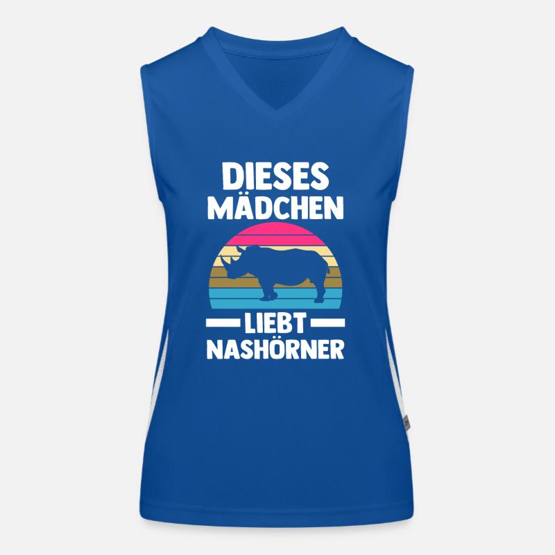 Nashorn Funktionelles Kontrast-Tank Top für Frauen