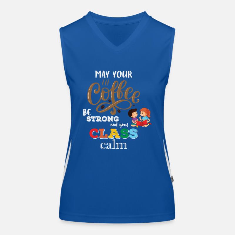 Strong Coffee Calm Class - École des professeurs de café Débardeur respirant contrasté Femme