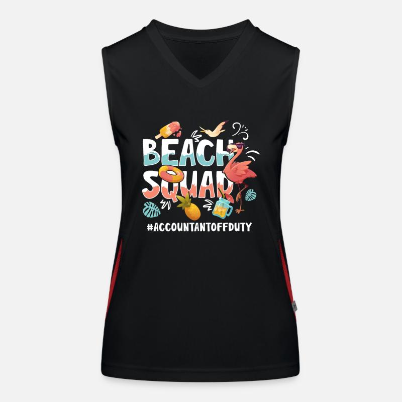 Comptable Vacances Beach Group Débardeur respirant contrasté Femme