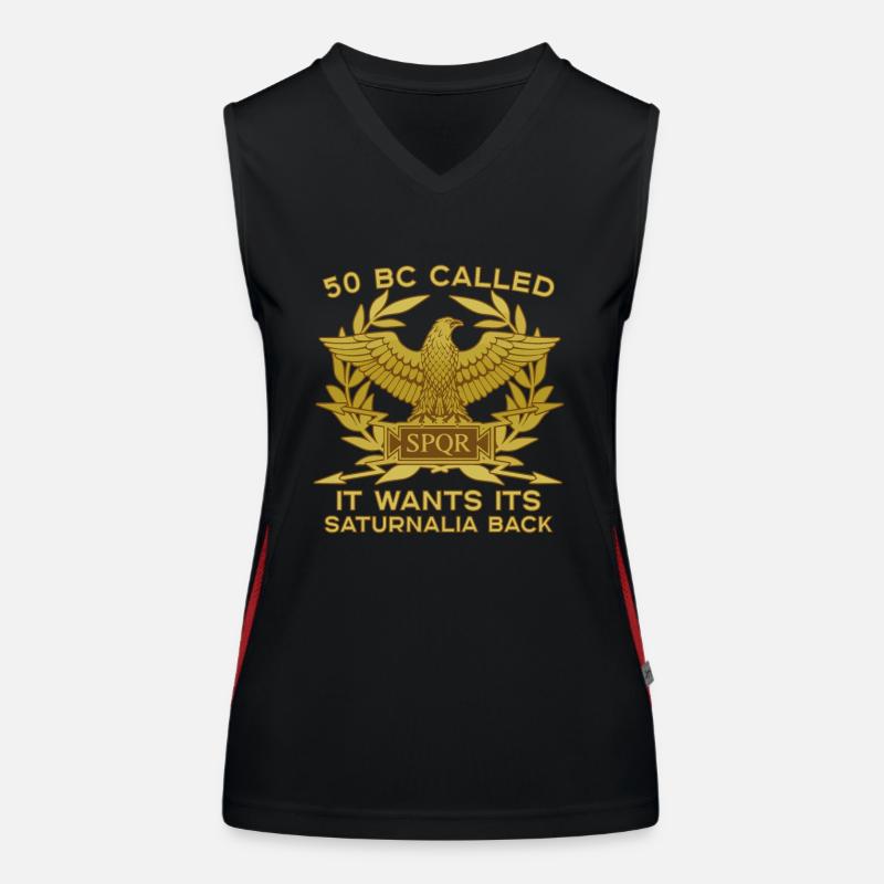 Saturnalien-wunder Das Antike Rom Und Julius Cäsar Funktionelles Kontrast-Tank Top für Frauen
