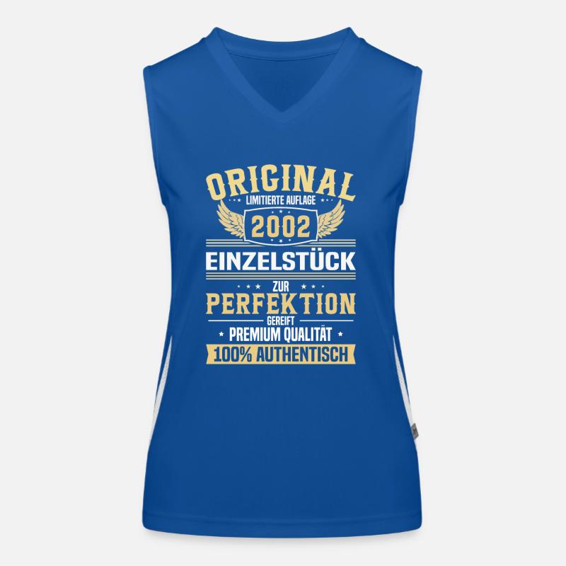 Einzigartiges 21/22. Geburtstagsgeschenk 2002 Funktionelles Kontrast-Tank Top für Frauen