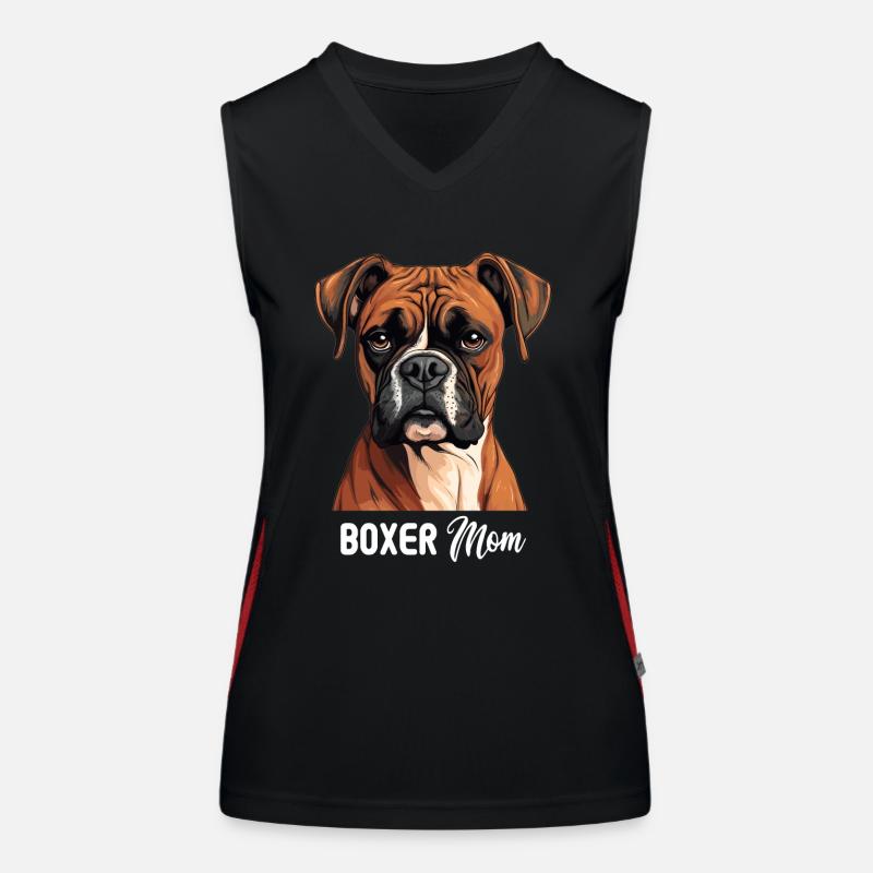 Hund Boxer Funktionelles Kontrast-Tank Top für Frauen