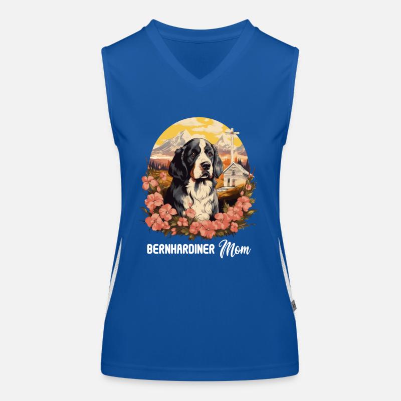 Hund Bernhardiner Funktionelles Kontrast-Tank Top für Frauen