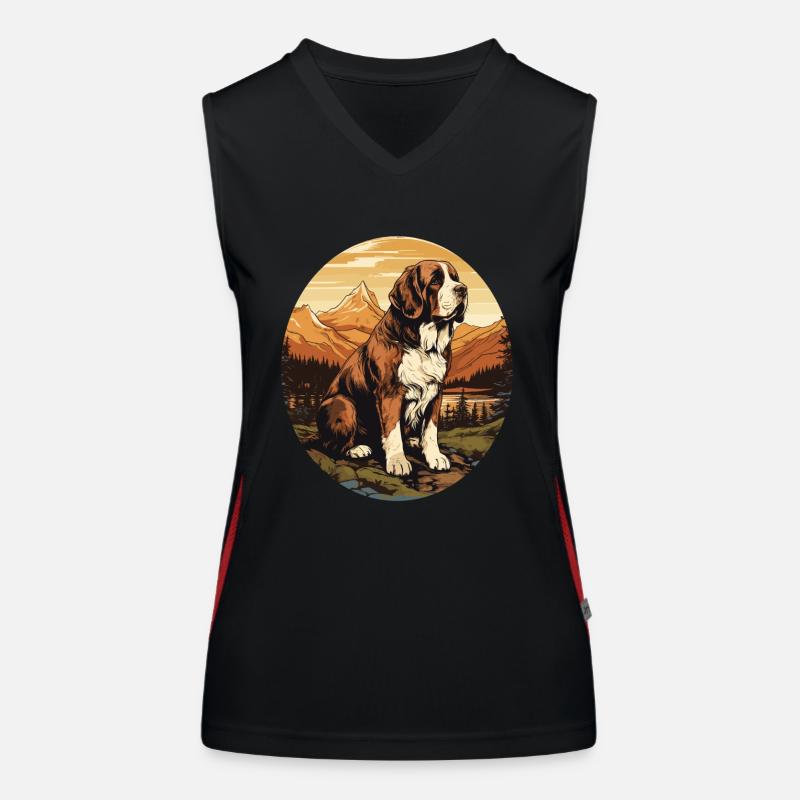 Chien Saint-Bernard Débardeur respirant contrasté Femme