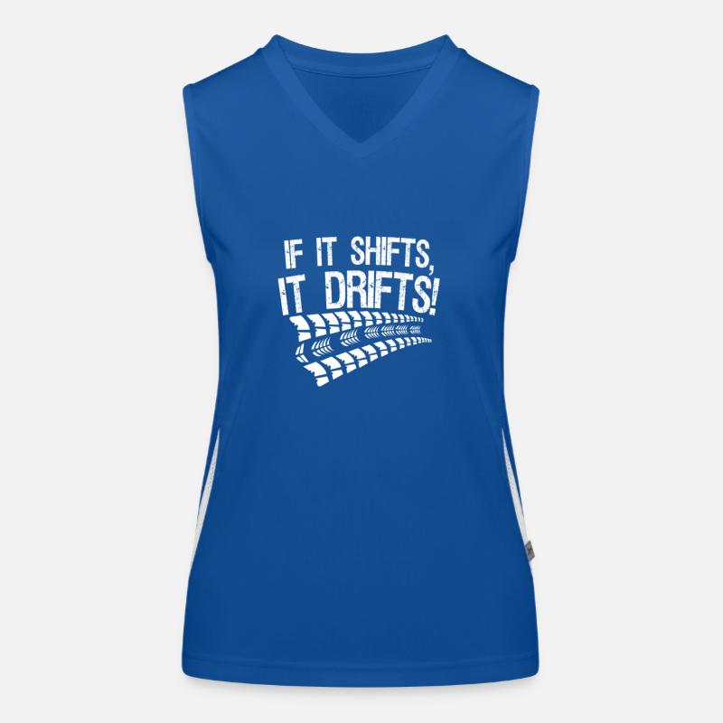 WENN ES SICH VERSCHIEBT, DRIFTET ES! Junge Racer driftet Funktionelles Kontrast-Tank Top für Frauen