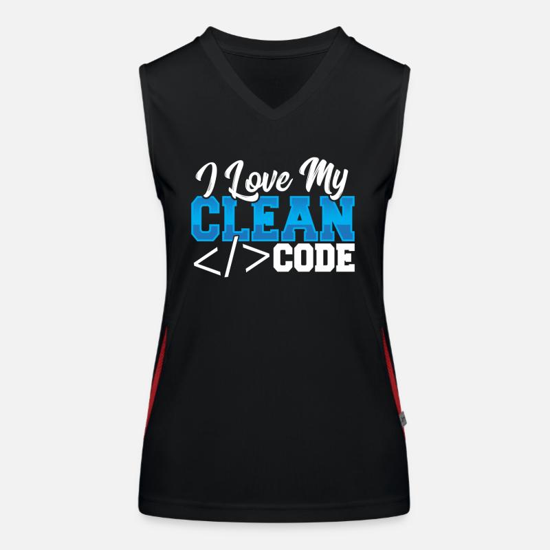 Programming I Love My Clean Code Web Developer Women's Functional Contrast Tank Top