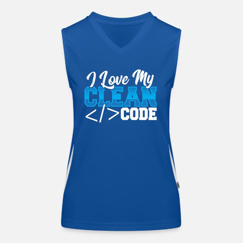 Programming I Love My Clean Code Web Developer Women's Functional Contrast Tank Top
