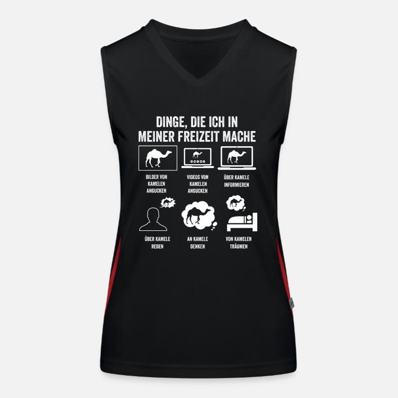 Kamel Funktionelles Kontrast-Tank Top für Frauen