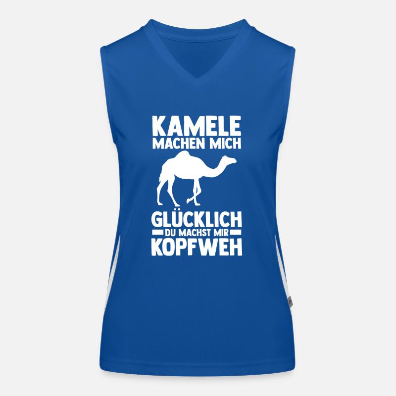 Kamel Funktionelles Kontrast-Tank Top für Frauen