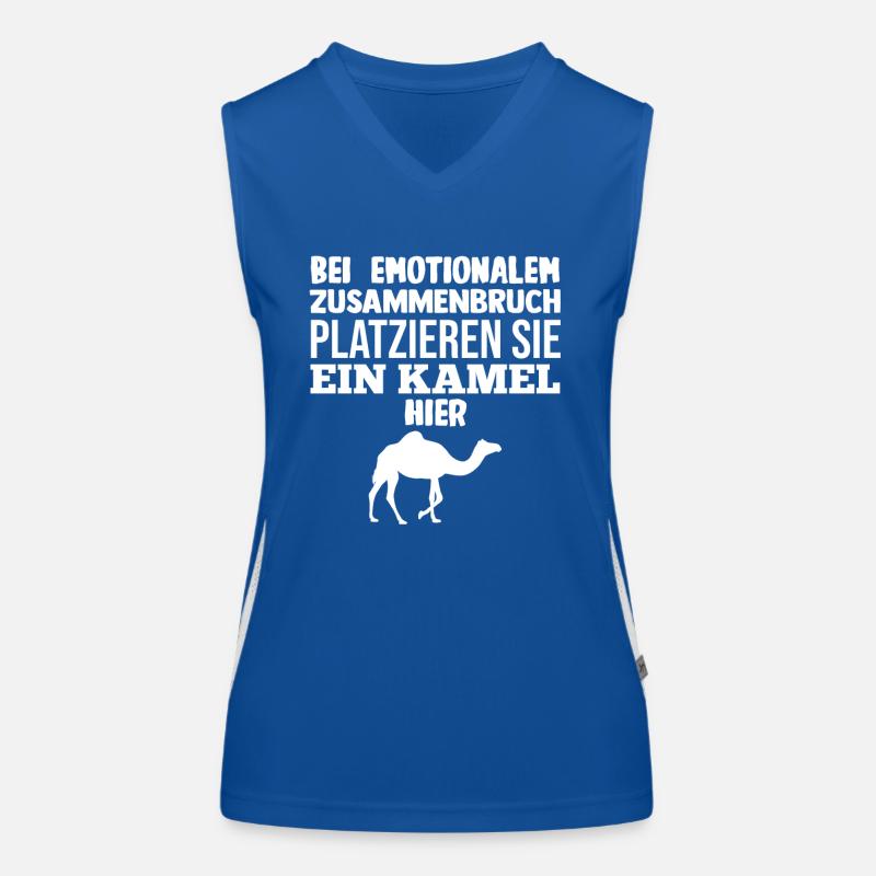 Kamel Funktionelles Kontrast-Tank Top für Frauen