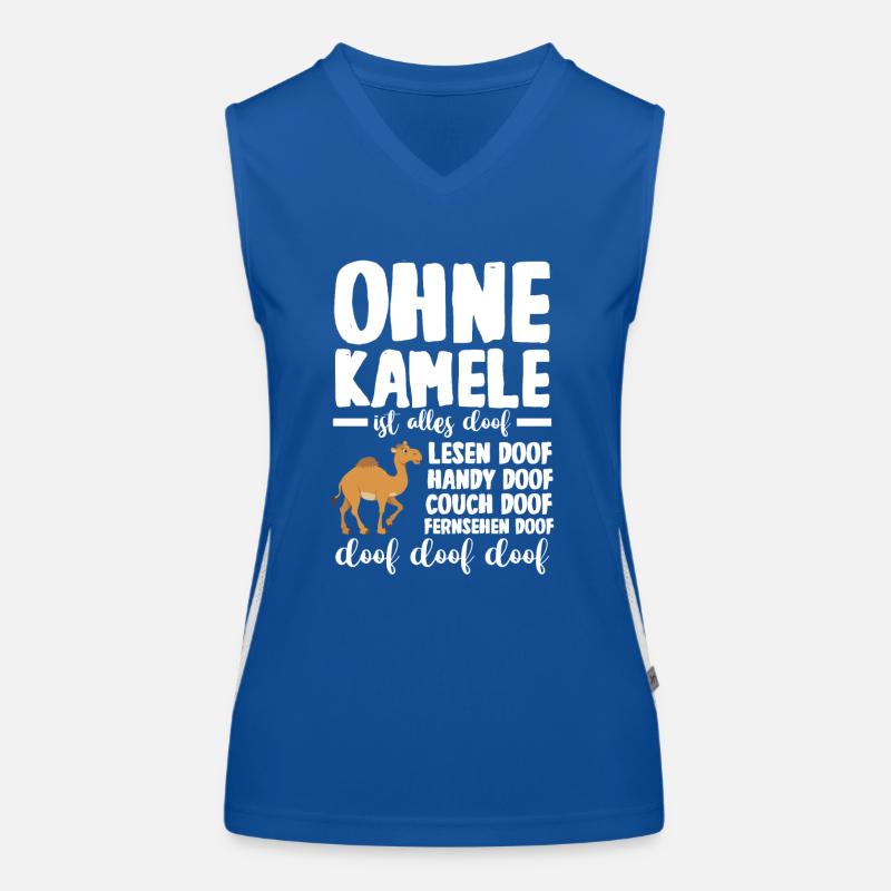 Kamel Funktionelles Kontrast-Tank Top für Frauen