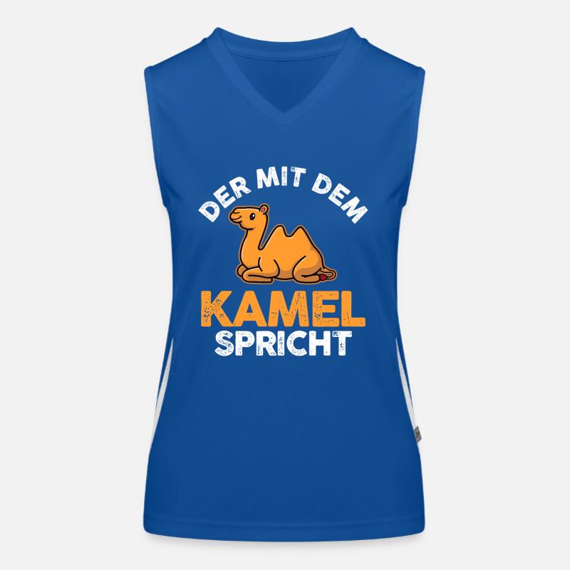 Kamel Funktionelles Kontrast-Tank Top für Frauen