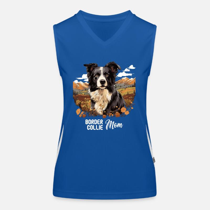 Hund Border Collie Funktionelles Kontrast-Tank Top für Frauen