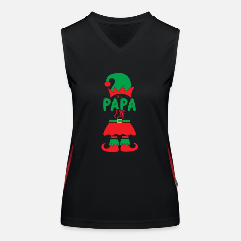 Der Papa Elf Funktionelles Kontrast-Tank Top für Frauen