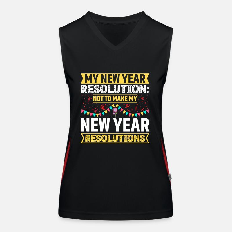My resolution: No New Year's resolutions Women's Functional Contrast Tank Top