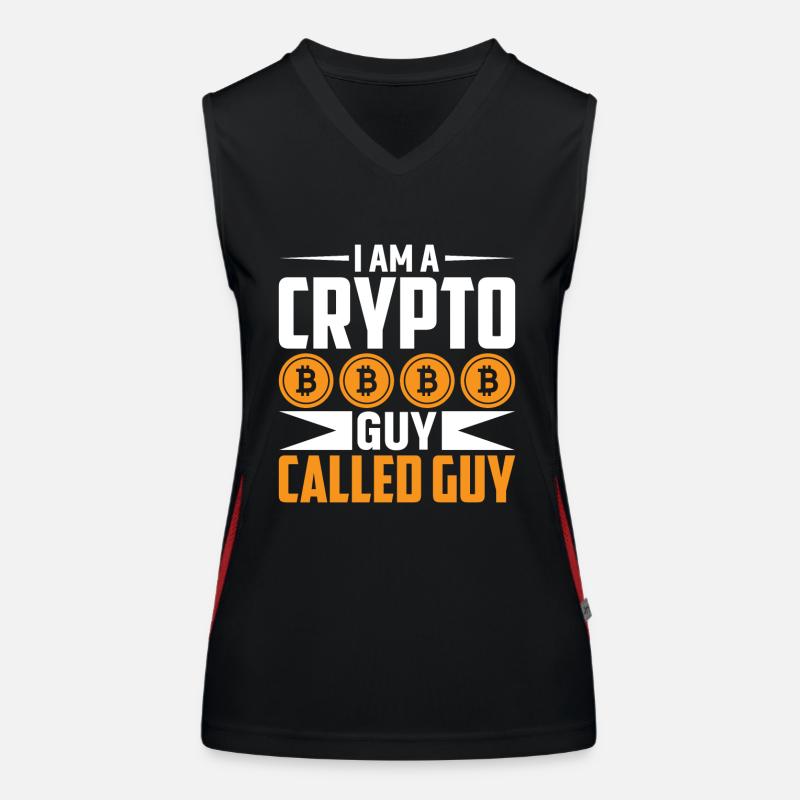 I'm a crypto guy named Guy Women's Functional Contrast Tank Top
