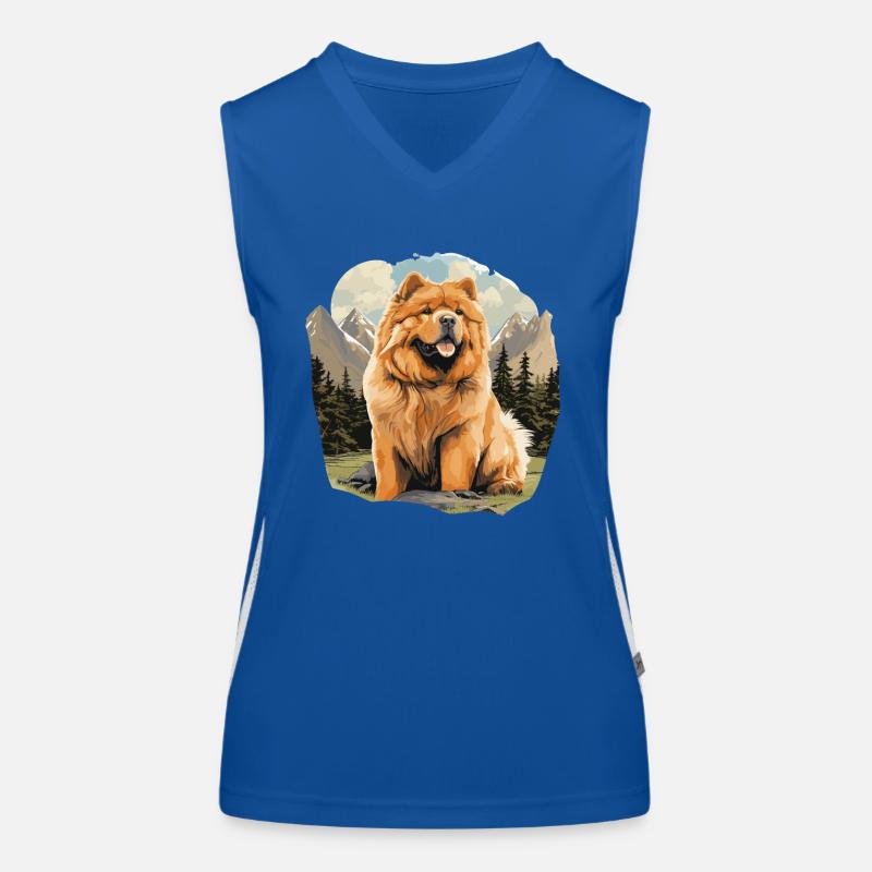 Hund Chow Chow Funktionelles Kontrast-Tank Top für Frauen