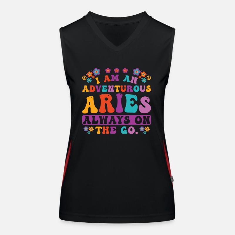 Widder Sternzeichen Persönlichkeit Groovy Cool Widder Idee Funktionelles Kontrast-Tank Top für Frauen